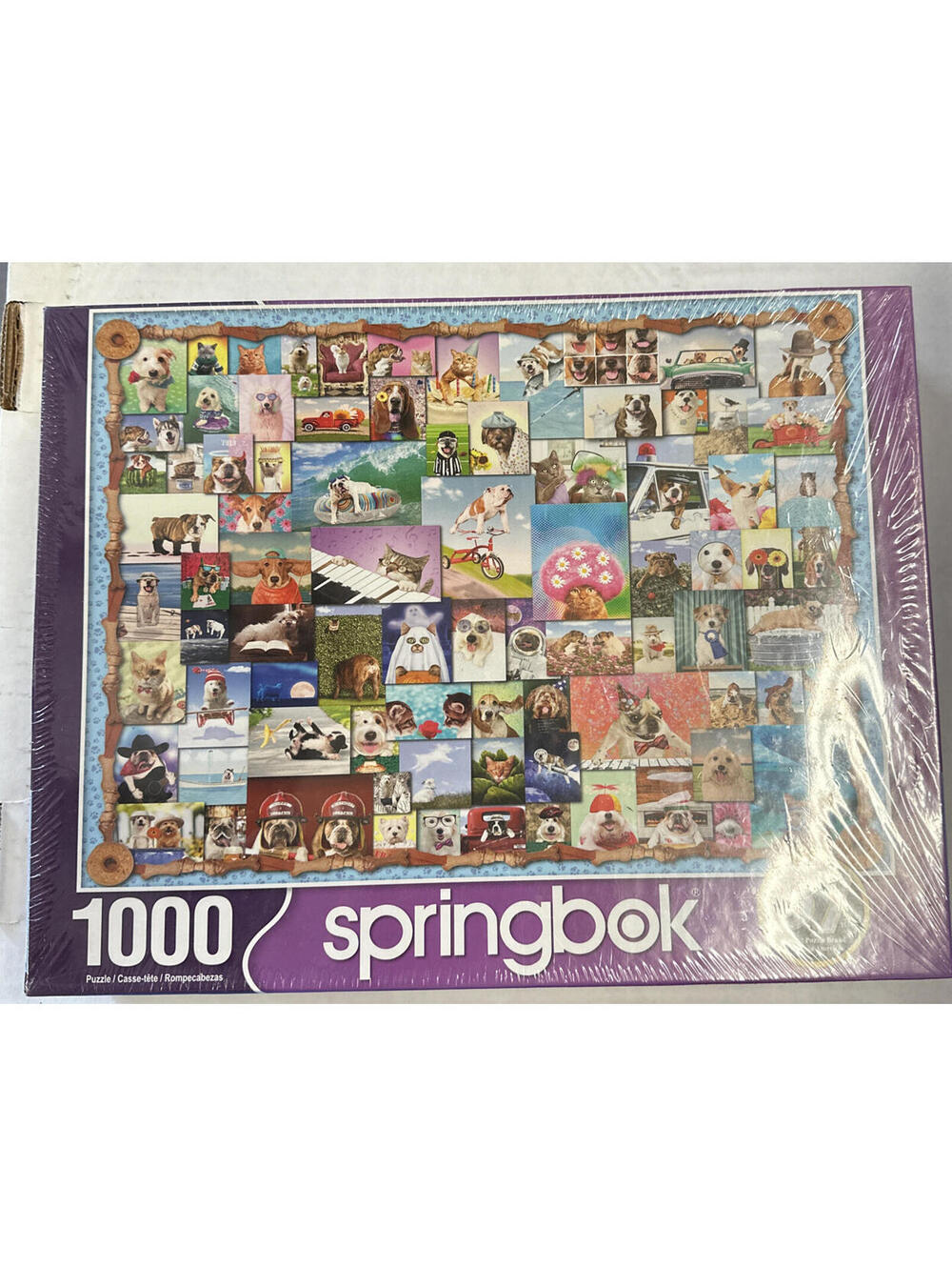 Animal Quackers 1000 Piece Jigsaw Puzzle Springbook Sealed Dog Lovers 24”x30”
